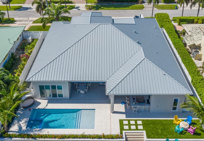 metal roofing install